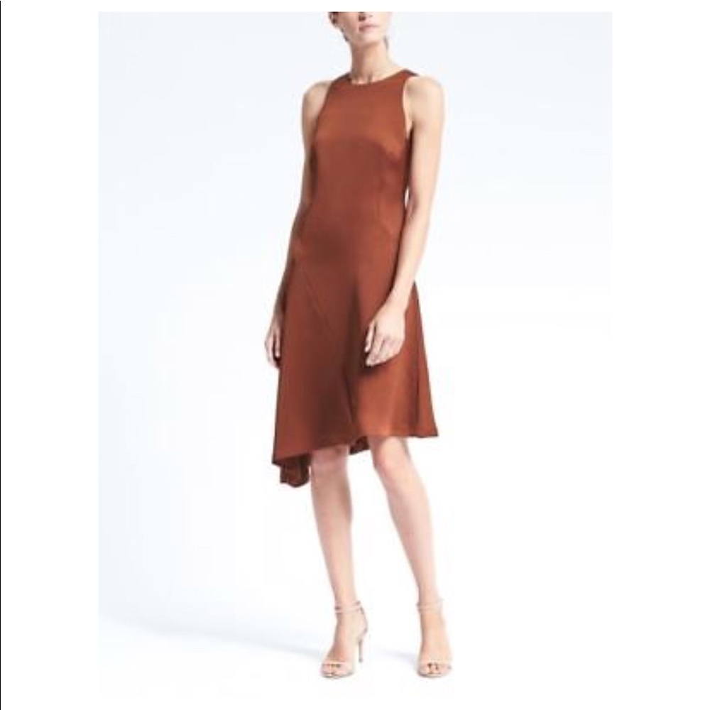 Banana Republic Mesquite Wood Asymmetrical Dress